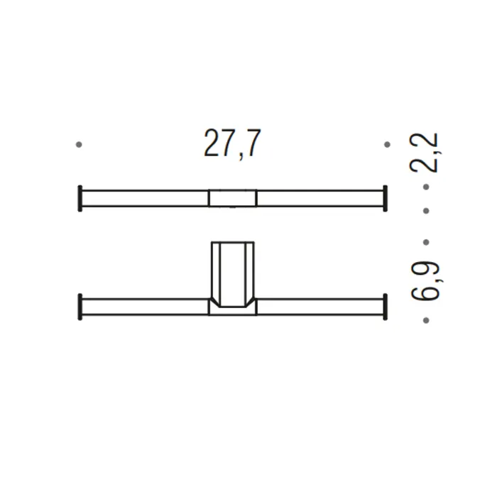Товар: Держатель туалетной бумаги COLOMBO DESIGN MINI B4090.GM двойной без крышки цвет графит матовый - фото 2 Держатель туалетной бумаги COLOMBO DESIGN MINI B4090.GM двойной без крышки цвет графит матовый — фото 2, Держатели туалетной бумаги
