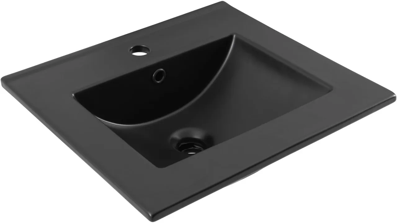 Раковина Aquanet Flat 50 черная матовая 00329252 — фото 5, Раковины