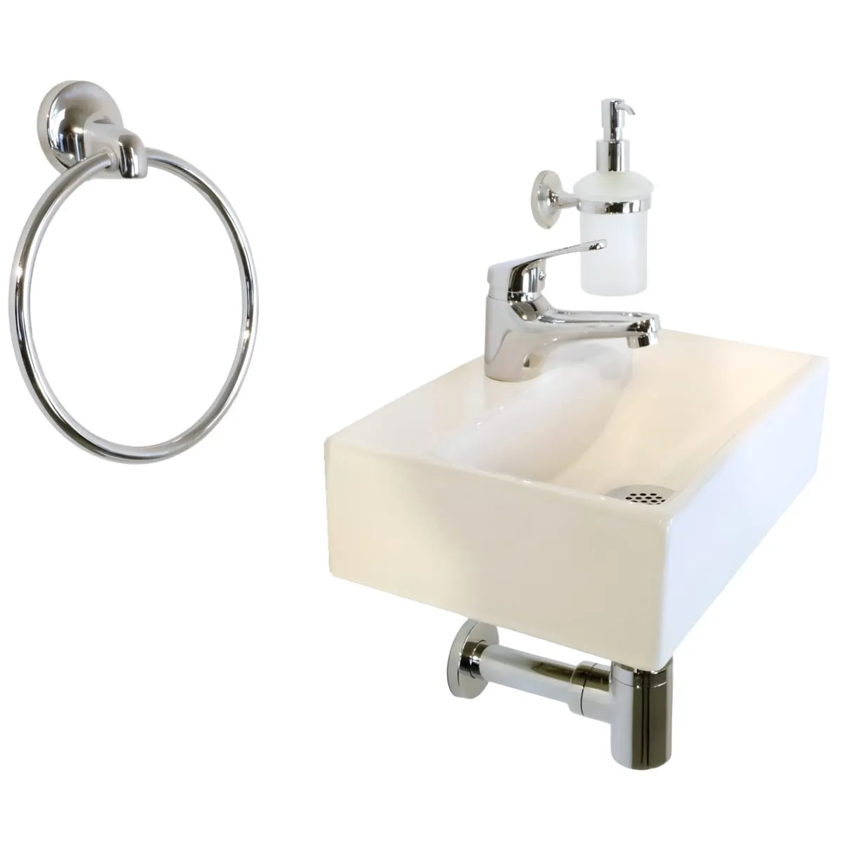 Раковина маленькая GS, 36,5x25x10,5 cm, белая керамика 32576 — фото 21, Раковины