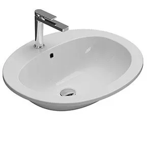 Раковина GLOBO LAVARREDO встраиваемая сверху с одним отверстием Maiori цвет белый VA016BI — фото 1, Раковины