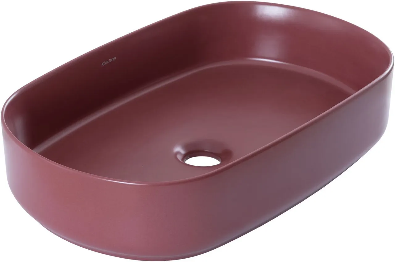 Раковина накладная Allen Brau Fantasy 55 4.11022.BD бордо — фото 6, Раковины накладные