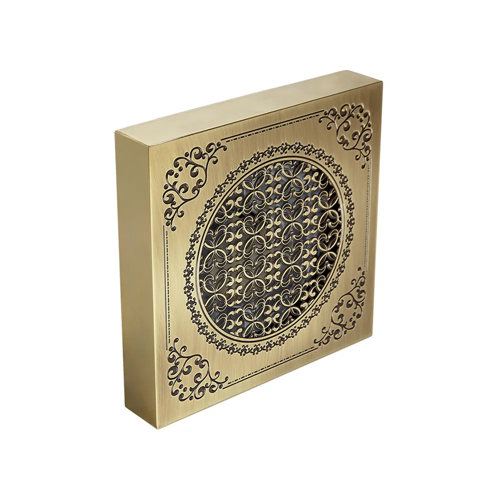 VENTILATORO Вентилятор д/ванной комнаты D120 mm, с декоративной решеткой 180x180 mm, бронза 23003 — фото 1, Вытяжные вентиляторы