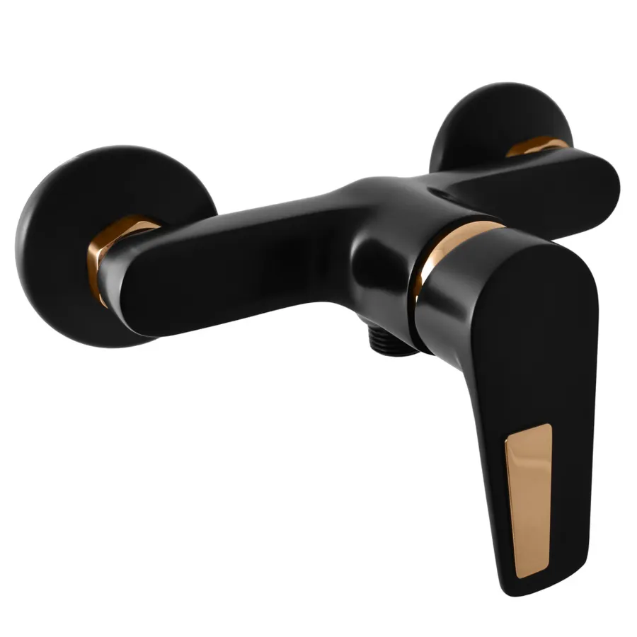 Товар: Смеситель Colorado для душа, цвет черный матовый/золото, CO381.5CMATZ - фото 1 Смеситель Colorado для душа, цвет черный матовый/золото, CO381.5CMATZ — фото 1, Смеситель для душа