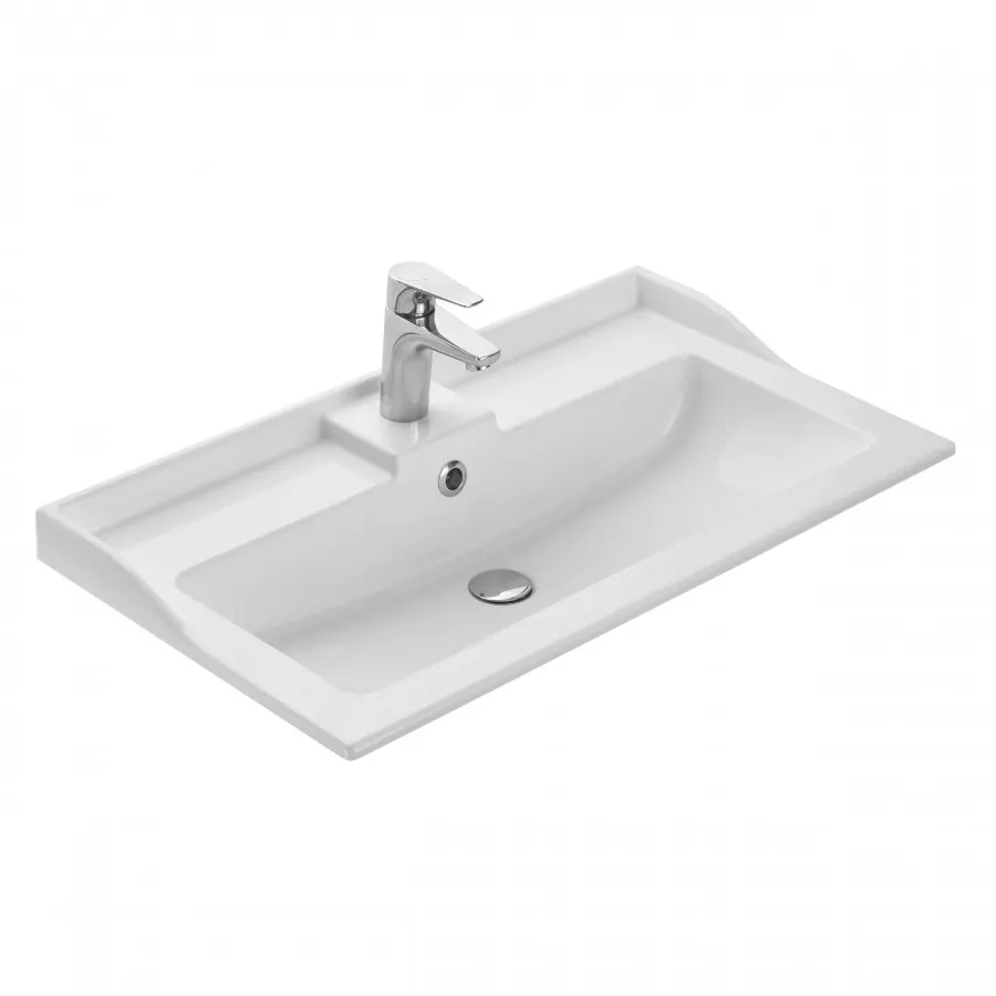 Товар: Раковина ФАБИА 80, белая 1A708031FB010 - фото 1 Раковина ФАБИА 80, белая 1A708031FB010 — фото 1, Раковины