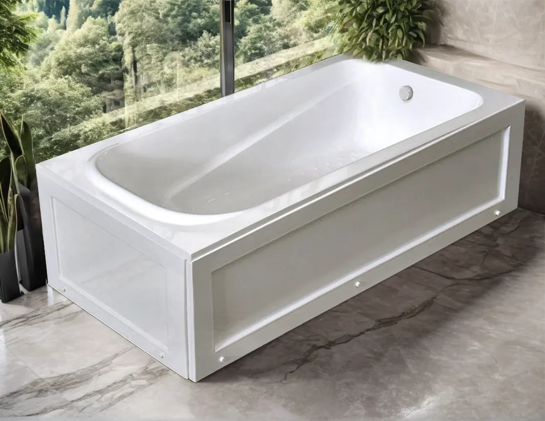 Ванна акриловая с каркасом БЕЗ экрана ORTIZ (1700x750x580) приставная, белая PARLY CT10819 — фото 1, Акриловые ванны