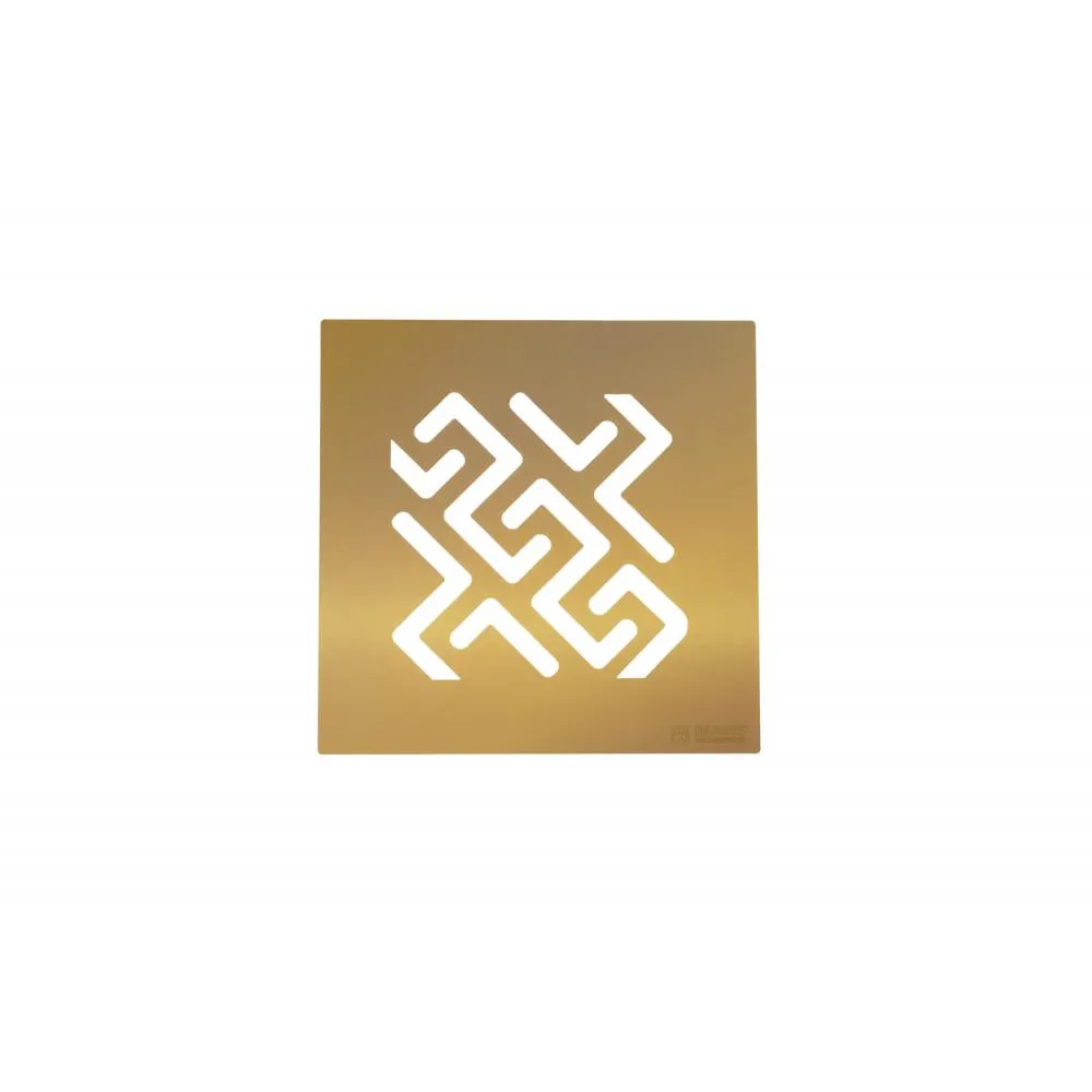 Трап BERGES водосток ZENTRUM Antik 150х150, бронза, выпуск D50 H65 боковой 094365 — фото 3, Трапы для душа