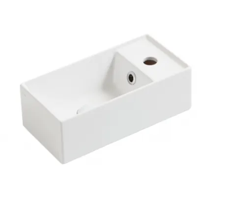 Товар: Раковина SIMAS AGILE подвесная или накладная с одним отверстием с полкой правой цвет белый AG20 - фото 1 Раковина SIMAS AGILE подвесная или накладная с одним отверстием с полкой правой цвет белый AG20 — фото 1, Раковины накладные