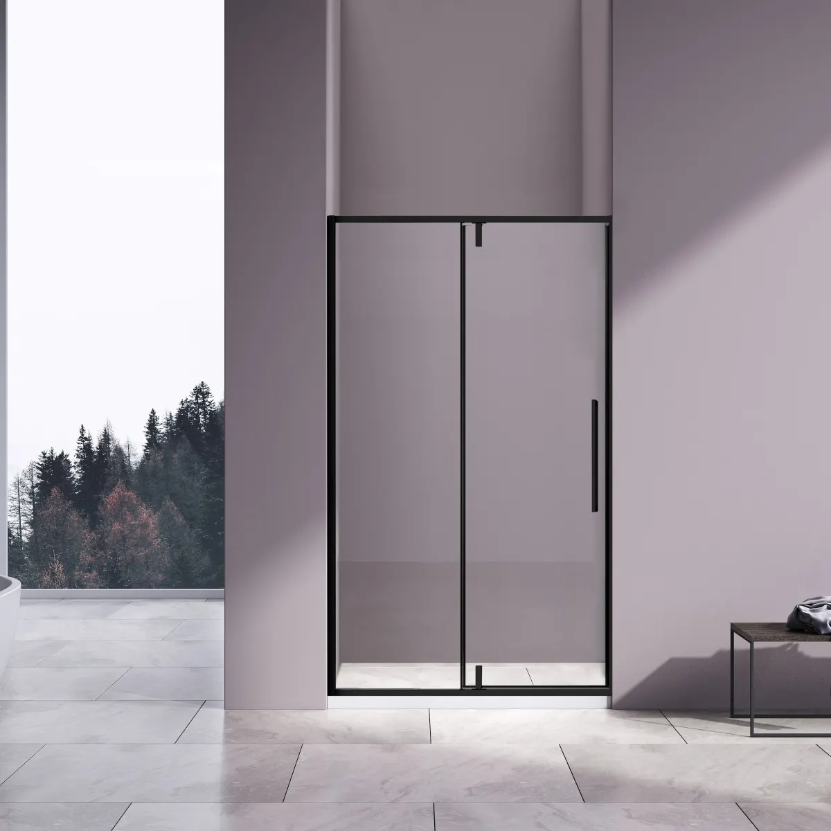 Товар: Душевая дверь Slim-N VDP-4SN100CLB, черный матовый, стекло прозрачное - фото 3 Душевая дверь Slim-N VDP-4SN100CLB, черный матовый, стекло прозрачное — фото 3, Душевые двери в нишу