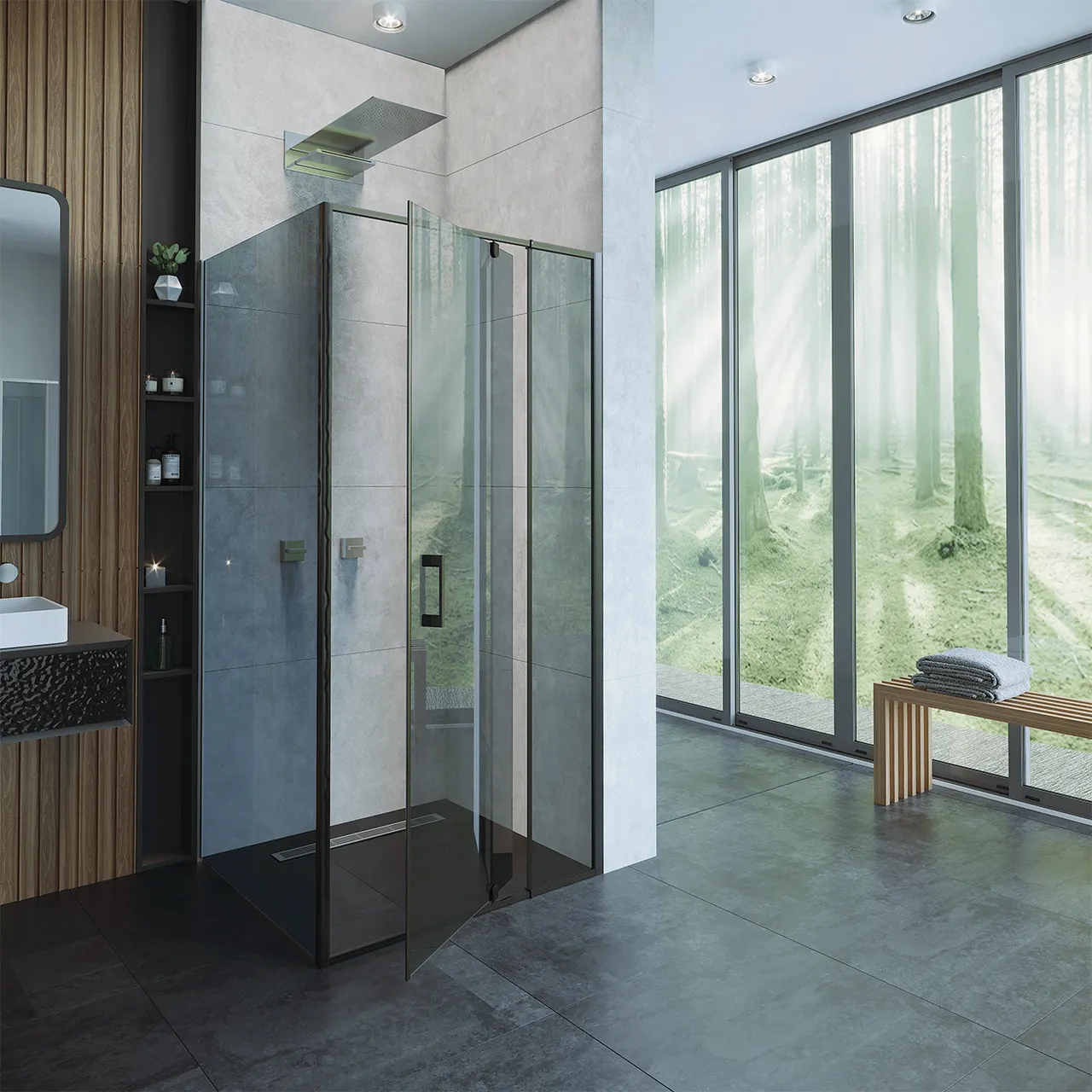 Товар: Душевая стенка ALEX BAITLER 7 серия SG72B90 тонированное стекло - фото 1 Душевая стенка ALEX BAITLER 7 серия SG72B90 тонированное стекло — фото 1, Душевые перегородки