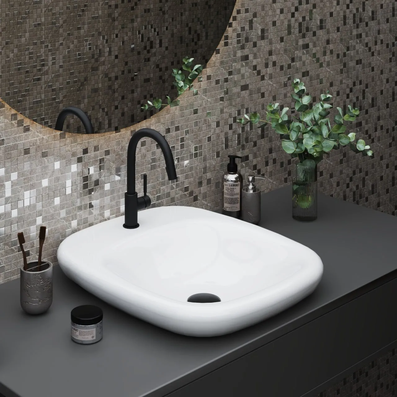 Товар: Раковина Ambassador Diamond 126T20001 (540*450*100) БЕЛАЯ - фото 2 Раковина Ambassador Diamond 126T20001 (540*450*100) БЕЛАЯ — фото 2, Раковины