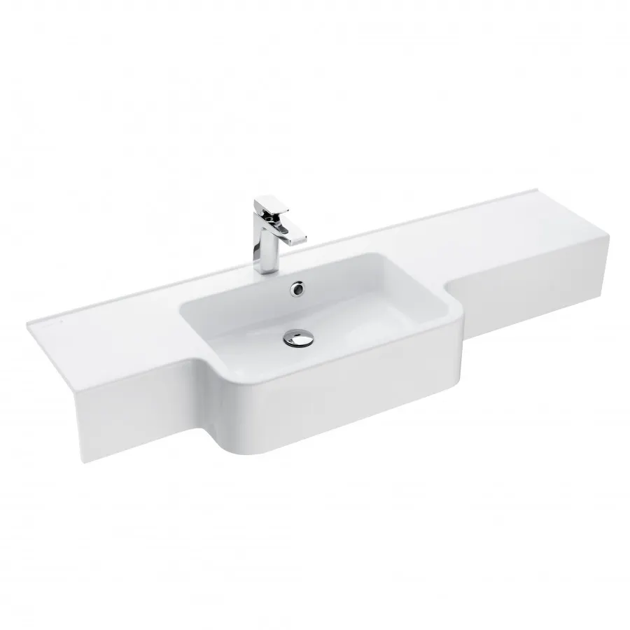 Раковина HOTEL B 129, левая, белая 1A709831PI01L — фото 2, Раковины