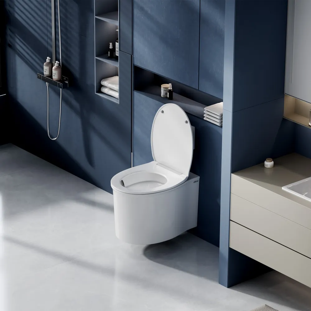 Товар: Унитаз ABBER Bequem AC1127 подвесной белый, безободковый, смыв торнадо и струйный смыв - фото 5 Унитаз ABBER Bequem AC1127 подвесной белый, безободковый, смыв торнадо и струйный смыв — фото 5, Подвесные унитазы