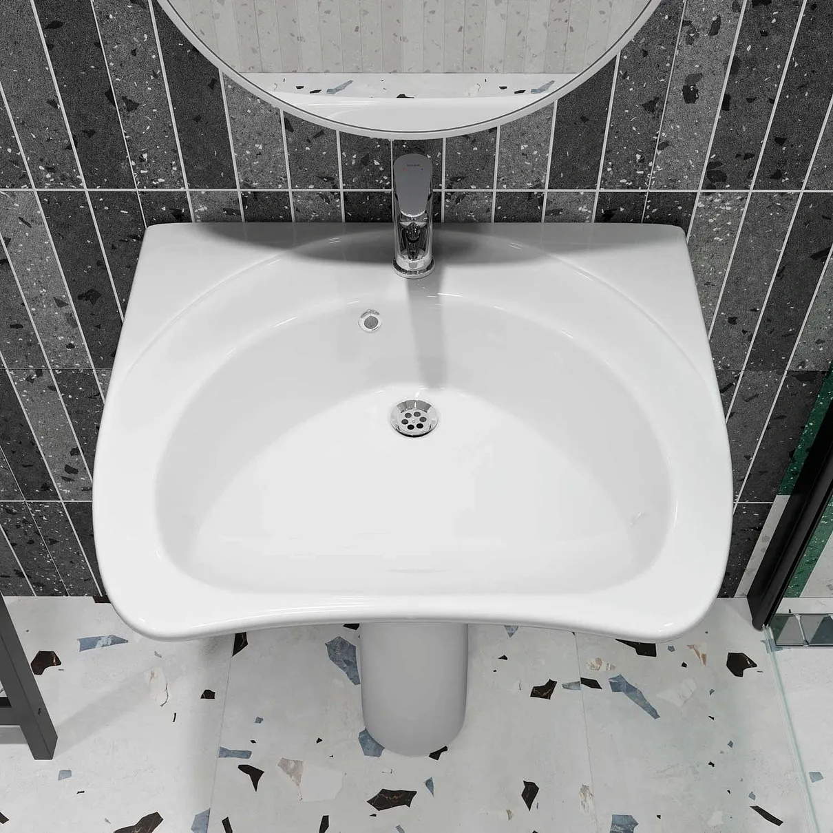 Товар: Раковина КЕРАМИН ИНКЛЮЖН 60 белый глянец CDB00021472 (4810531139010) - фото 3 Раковина КЕРАМИН ИНКЛЮЖН 60 белый глянец CDB00021472 (4810531139010) — фото 3, Раковины