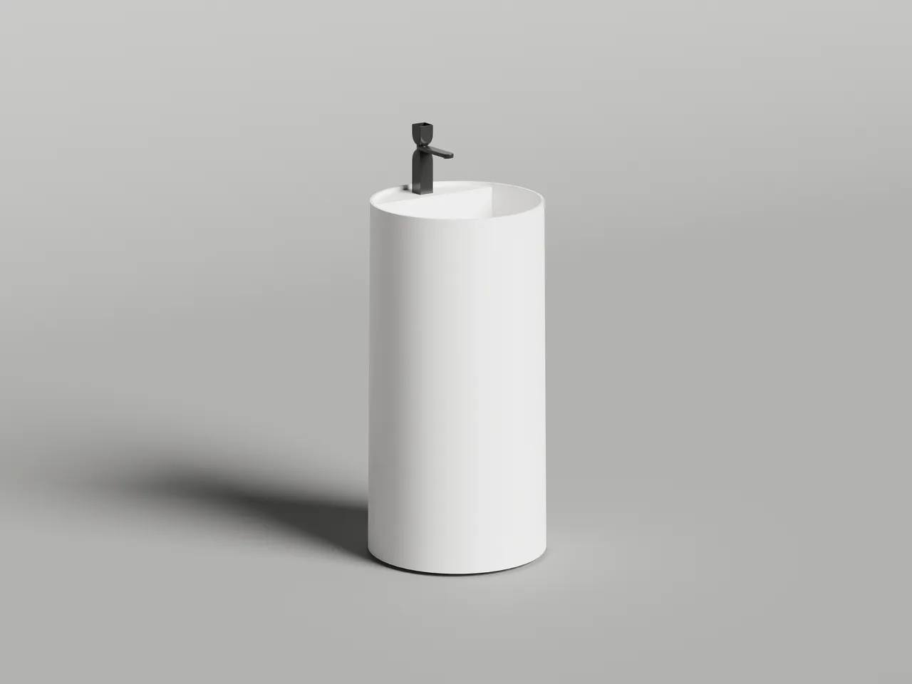 Раковина напольная ARMONIA ROUND TOP 01
без отверстия под смеситель 130421TM — фото 1, Раковины