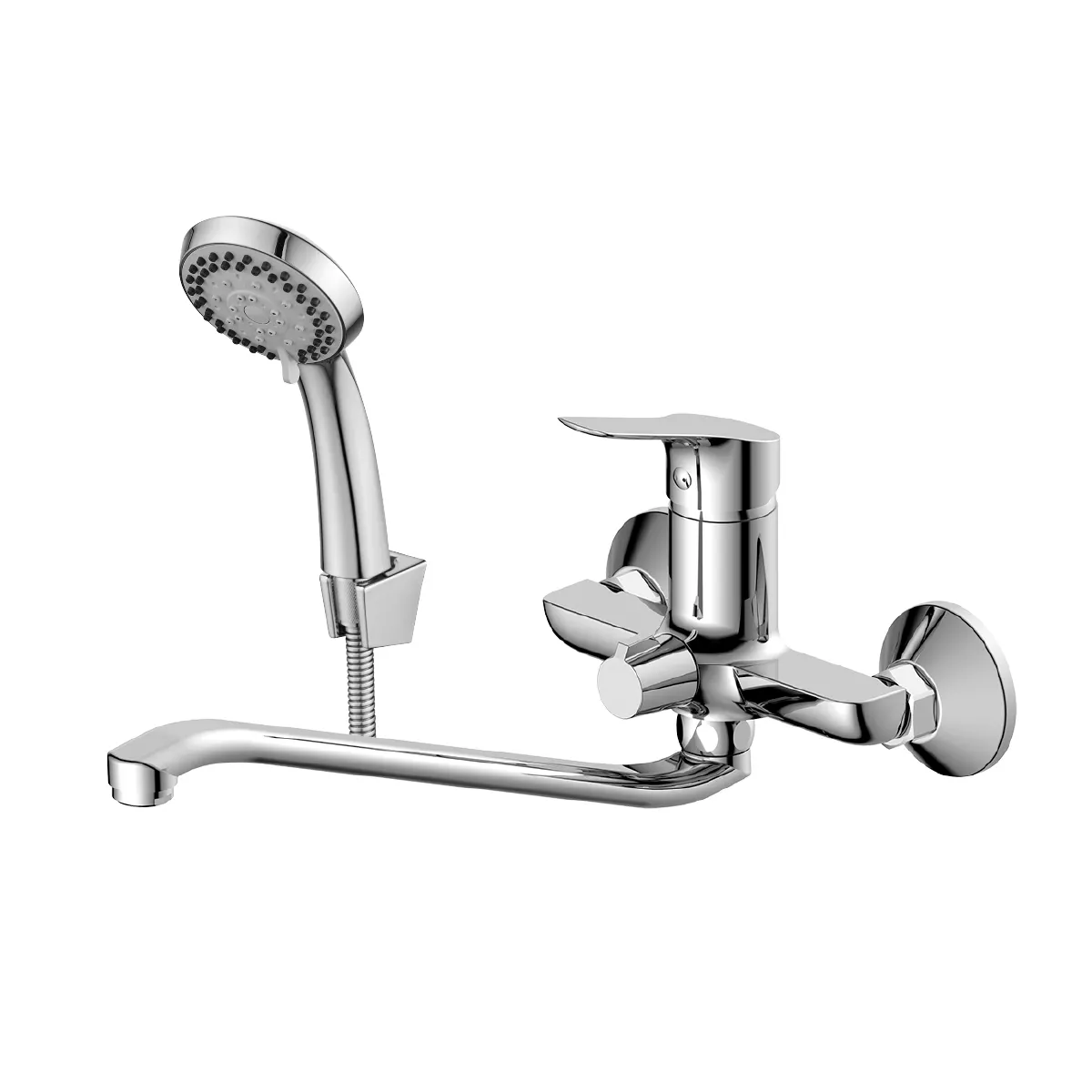 RS29 Смеситель для ванны, S-обр.пов.излив 350мм, р/ОД, хром, ROS, RS29-34 — фото 1, Смеситель для ванны