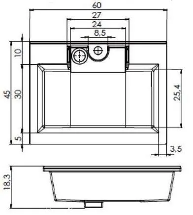 Товар: Раковина для тумбы Aquanet Фортуна 60 00181907 - фото 9 Раковина для тумбы Aquanet Фортуна 60 00181907 — фото 9, Раковины
