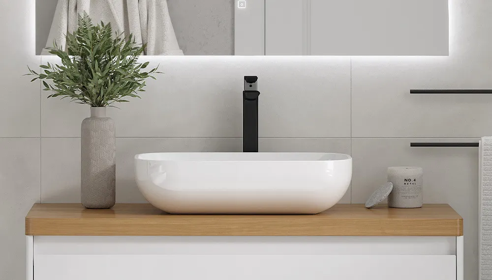 Столешница VELVEX Klaufs 1000 без отверстий, Invisible Line st.KLA.100 дуб французский — фото 2, Столешницы под раковину