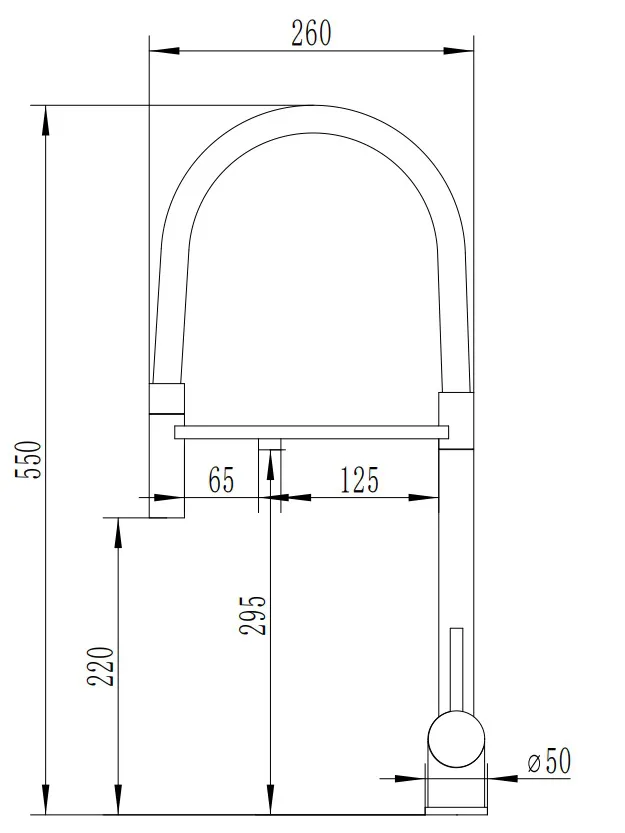 Cмеситель TORRE B из нержавеющей стали для кухни BOCH MANN, с гибким изливом, цвет ЧЕРНЫЙ BM11169 — фото 3, Смесители для кухни