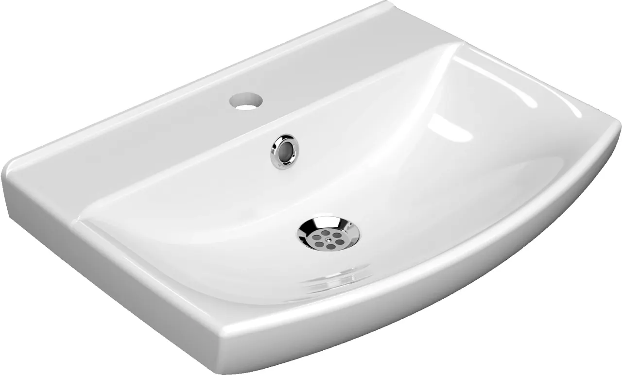 Раковина КЕРАМИН КЛЕРМОНТ 55 белый глянец CDB00028499 (4810531150060) — фото 6, Раковины