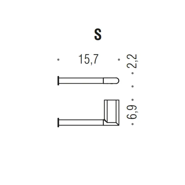 Держатель туалетной бумаги COLOMBO DESIGN MINI B4008SX без крышки левый цвет хром — фото 2, Держатели туалетной бумаги