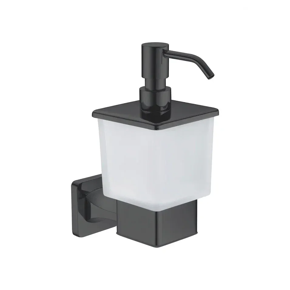 Дозатор жидкого мыла Rose RG1544H, черный — фото 1, Дозаторы