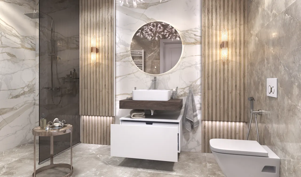 Столешница VELVEX Unit 80, дуб карпентер st.UNI.80-628 — фото 5, Столешницы под раковину