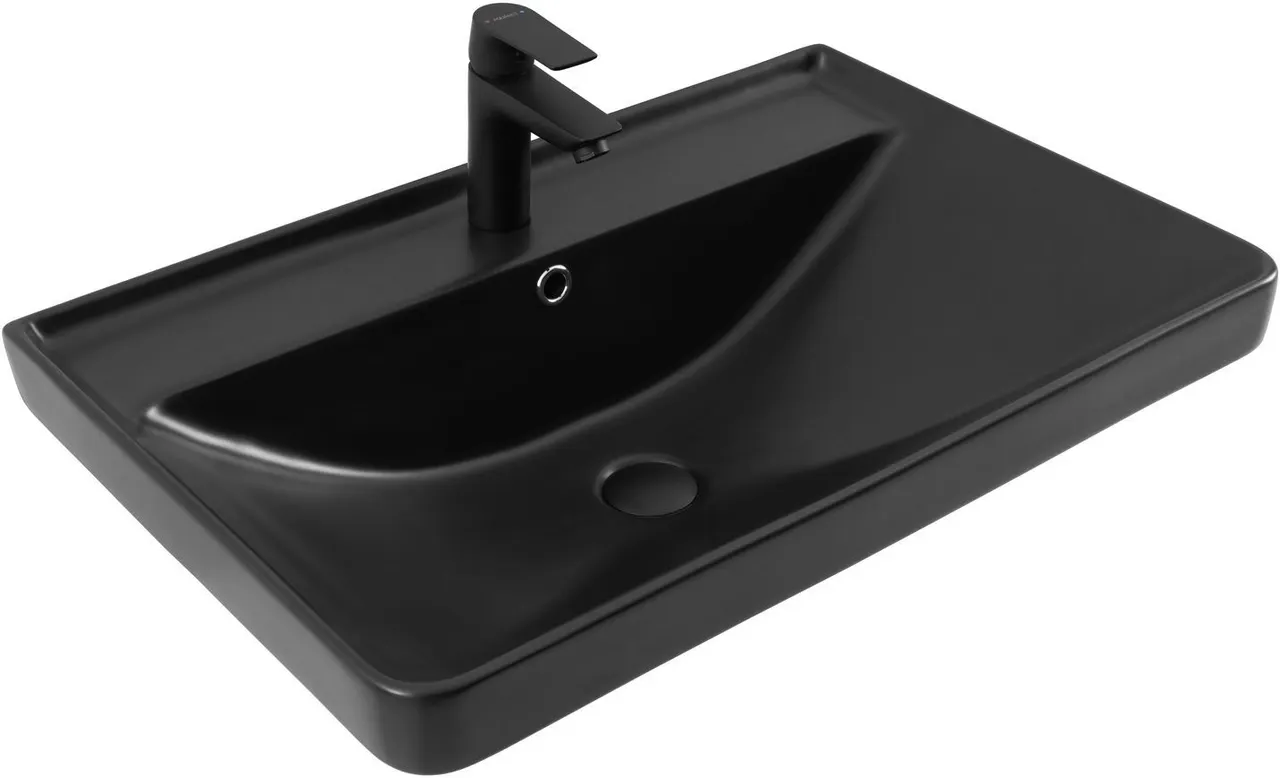 Раковина Aquanet Ирис 70 черная матовая 00329248 — фото 1, Раковины