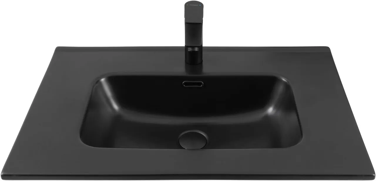Раковина Aquanet Flat 70 черная матовая 00329254 — фото 3, Раковины