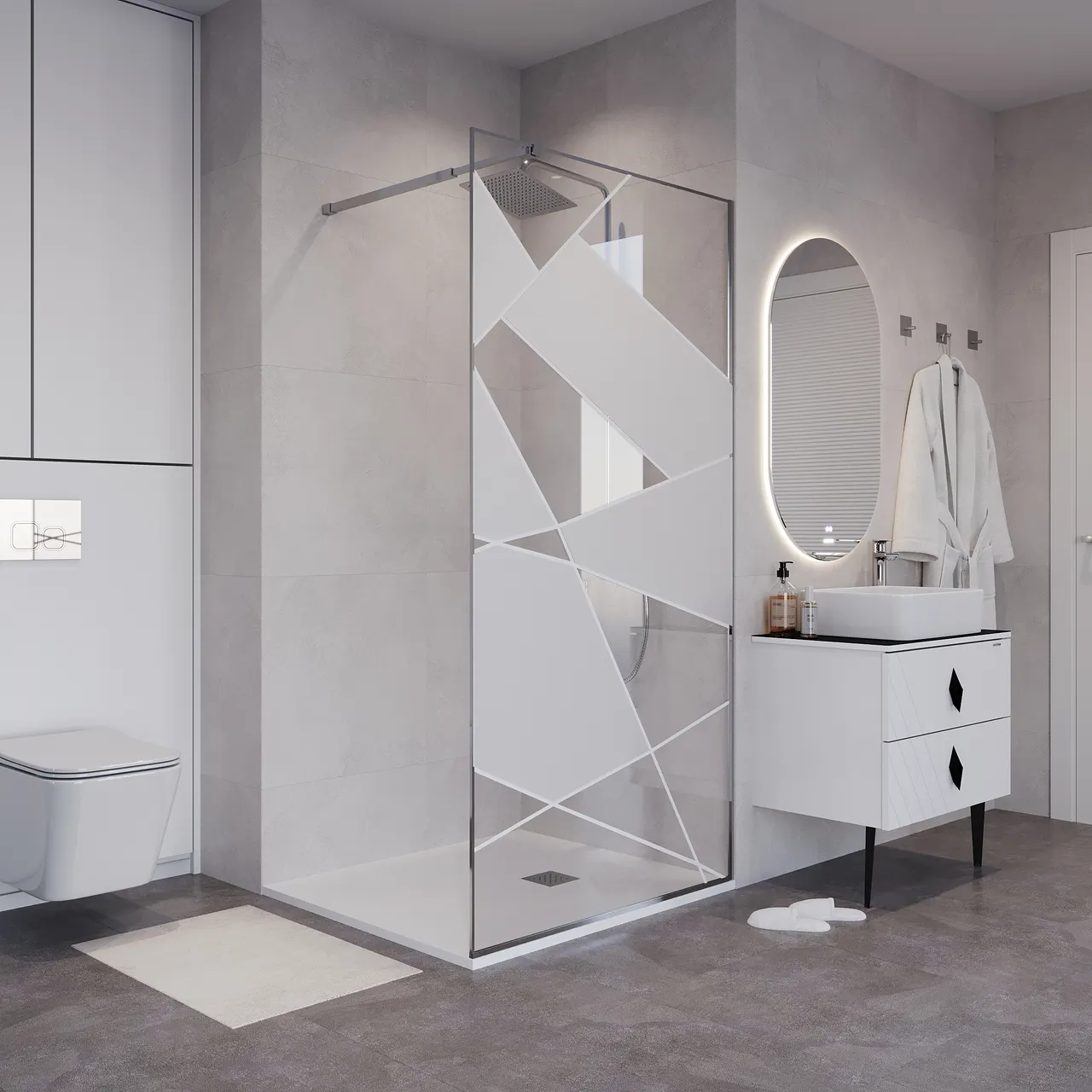 Товар: Душевая перегородка Niagara Nova NG-660-12 (120х195) хром,стекло прозрачное с рисунком,1 место - фото 4 Душевая перегородка Niagara Nova NG-660-12 (120х195) хром,стекло прозрачное с рисунком,1 место — фото 4, Душевые перегородки