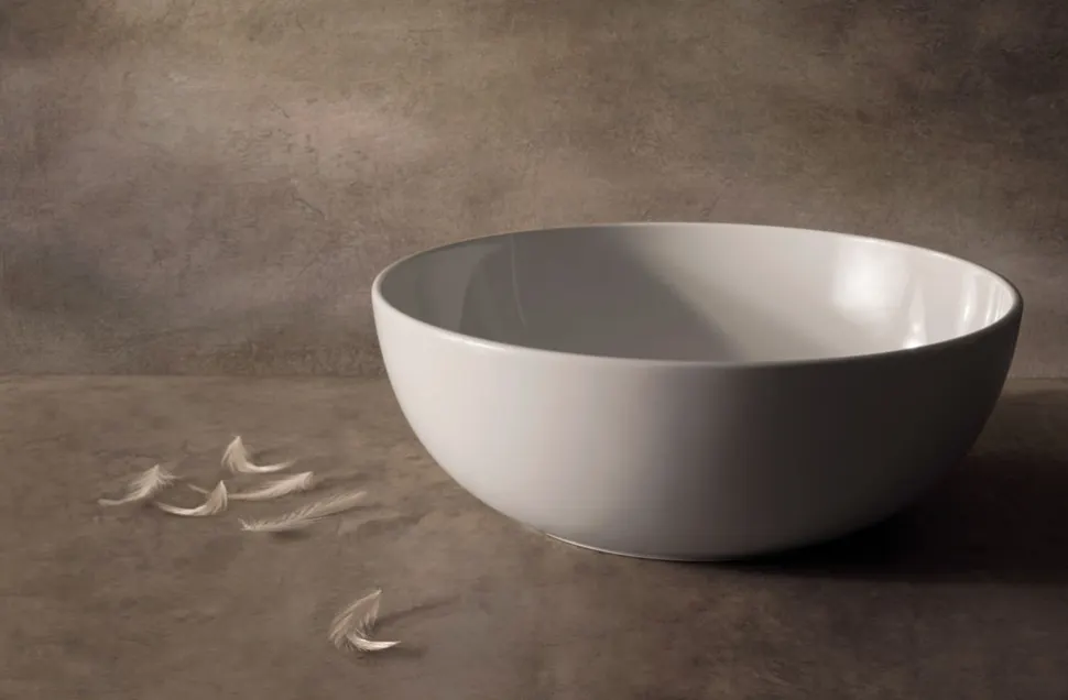 Товар: Раковина GLOBO T-EDGE на столешницу без отверстий цвет белый матовый B6T45BO - фото 2 Раковина GLOBO T-EDGE на столешницу без отверстий цвет белый матовый B6T45BO — фото 2, Раковины