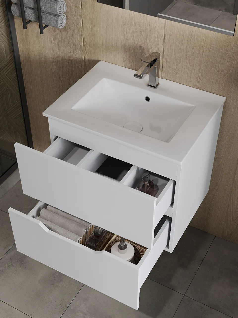 Раковина Orange B03-610w встраиваемая, белый — фото 8, Раковины встраиваемые сверху