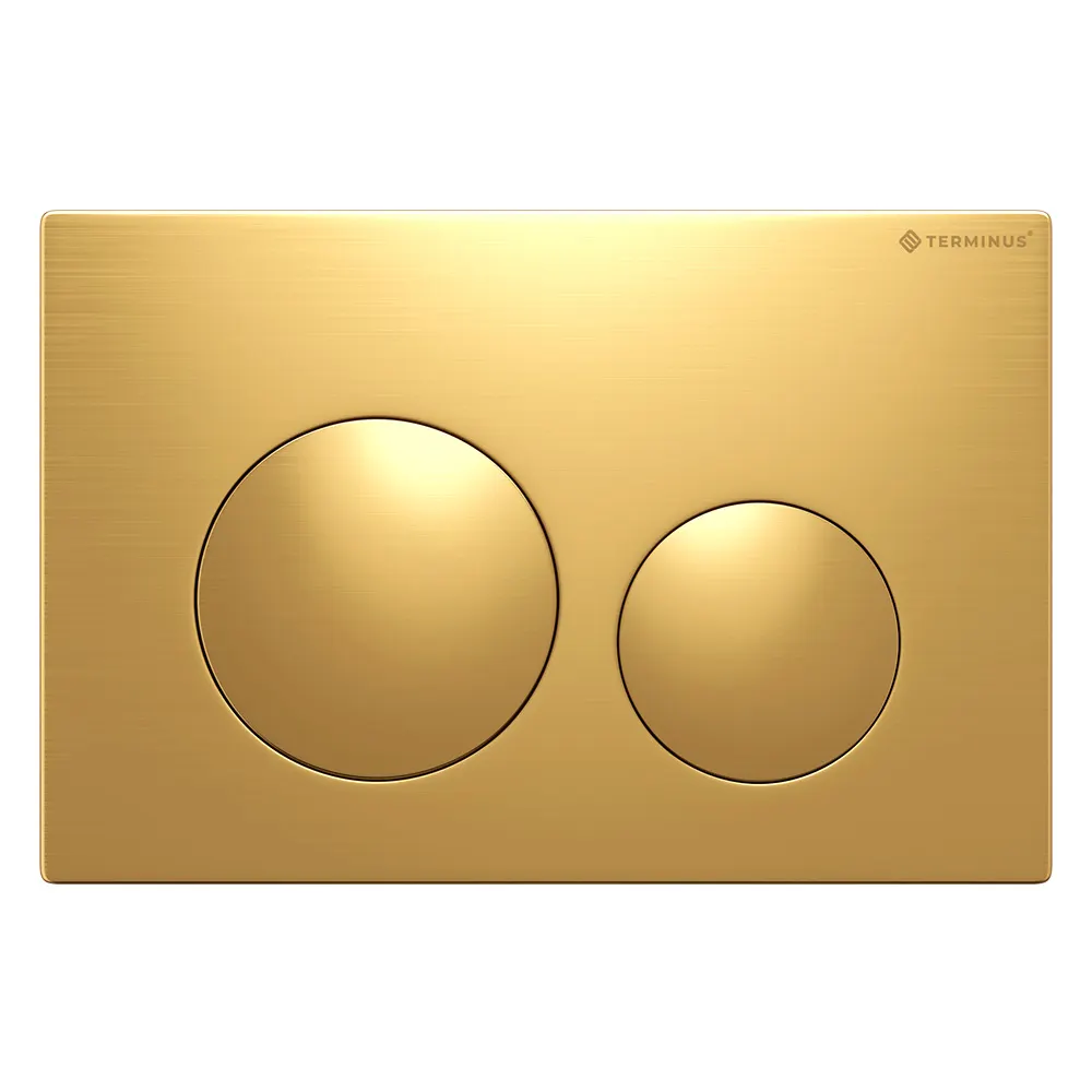 Товар: Клавиша смыва Terminus 62K24х16G, золото - фото 1 Клавиша смыва Terminus 62K24х16G, золото — фото 1, Кнопки смыва