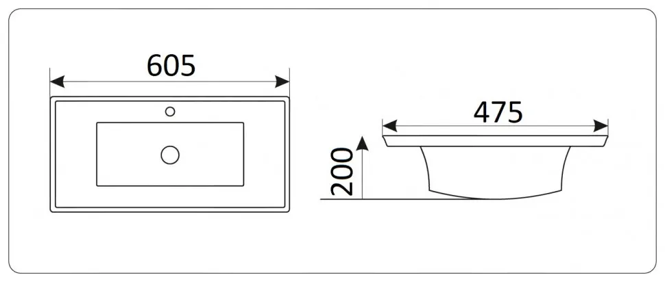 Товар: Умывальник CeramaLux 851-60 - фото 2 Умывальник CeramaLux 851-60 — фото 2, Раковины