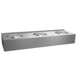 Раковина Wash встроены 3 раковины 13080.3.S, шт — фото 1, Раковины