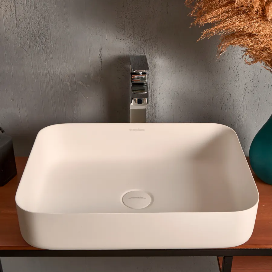 Раковина Loreto lungo 495 округлая, белый матовый, MonteBianco 12017 — фото 2, Раковины