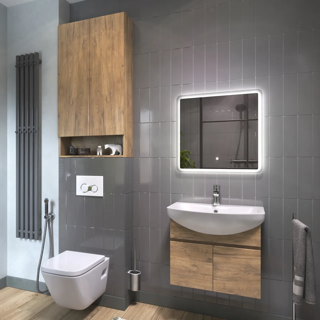 Товар: Шкаф VIGO Wing 60 подвесной дуб золотой (195 дуб золотой) - фото 5 Шкаф VIGO Wing 60 подвесной дуб золотой (195 дуб золотой) — фото 5, Шкафы для ванной