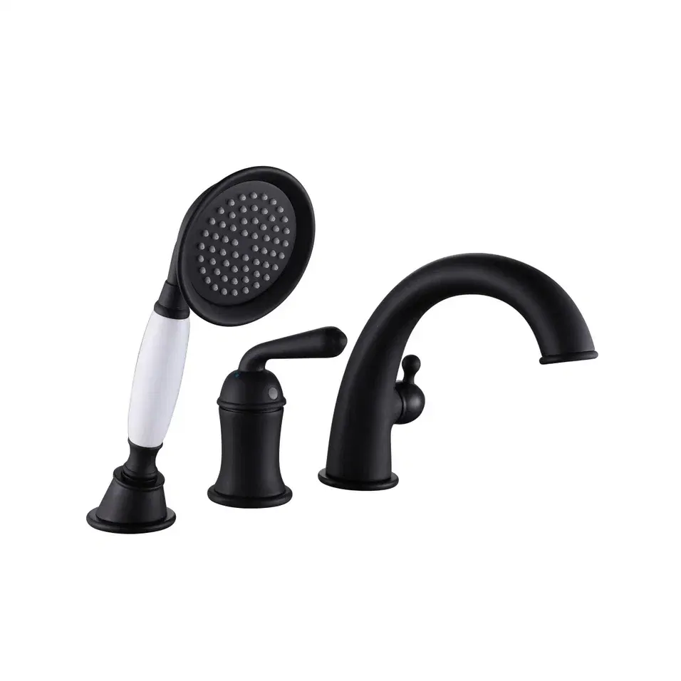 Товар: Смеситель на борт ванны Rose R0212H, черный - фото 1 Смеситель на борт ванны Rose R0212H, черный — фото 1, Смесители на борт ванны