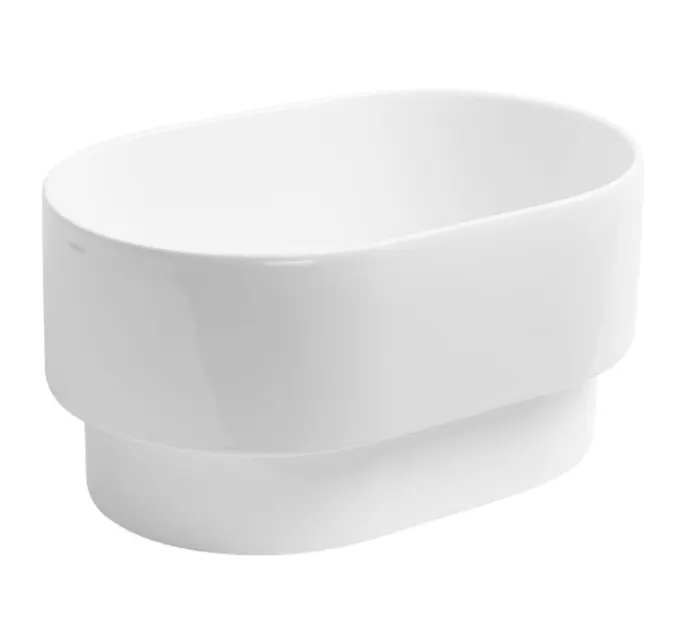 Раковина SIMAS PO-MO накладная или полувстраиваемая сверху без отверстий цвет белый PO04 — фото 1, Раковины накладные