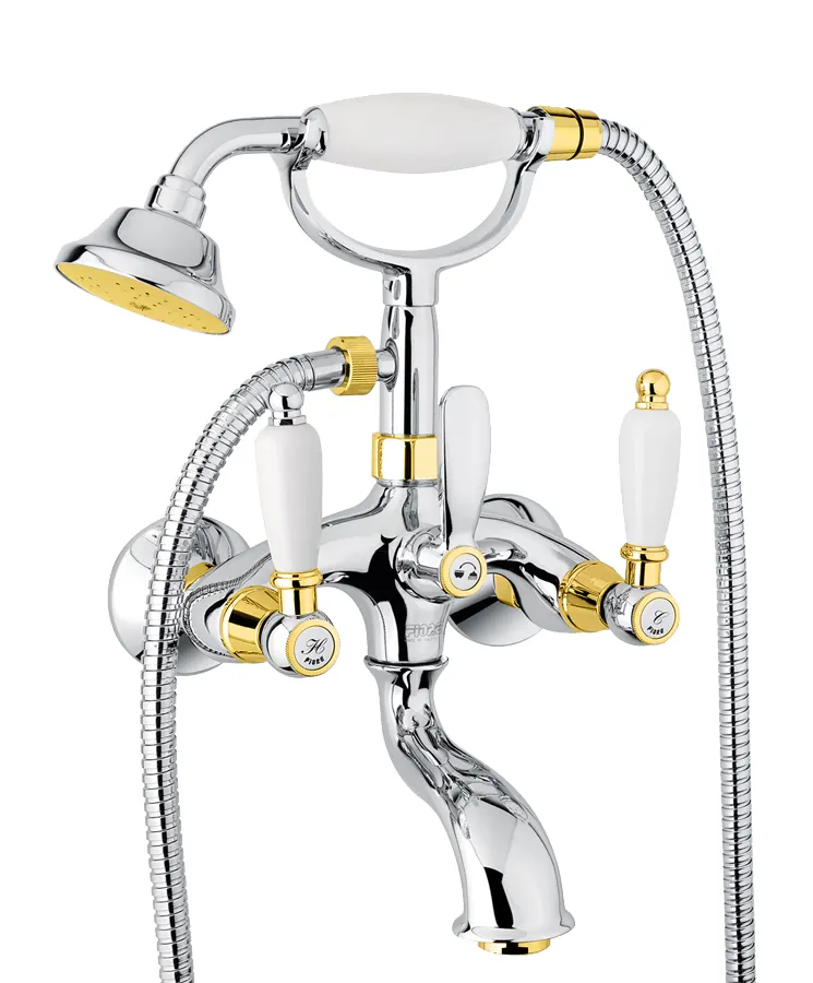 Товар: Смеситель для ванны Fiore COLONIALE 02CO0600, хром/золото - фото 1 Смеситель для ванны Fiore COLONIALE 02CO0600, хром/золото — фото 1, Смеситель для ванны