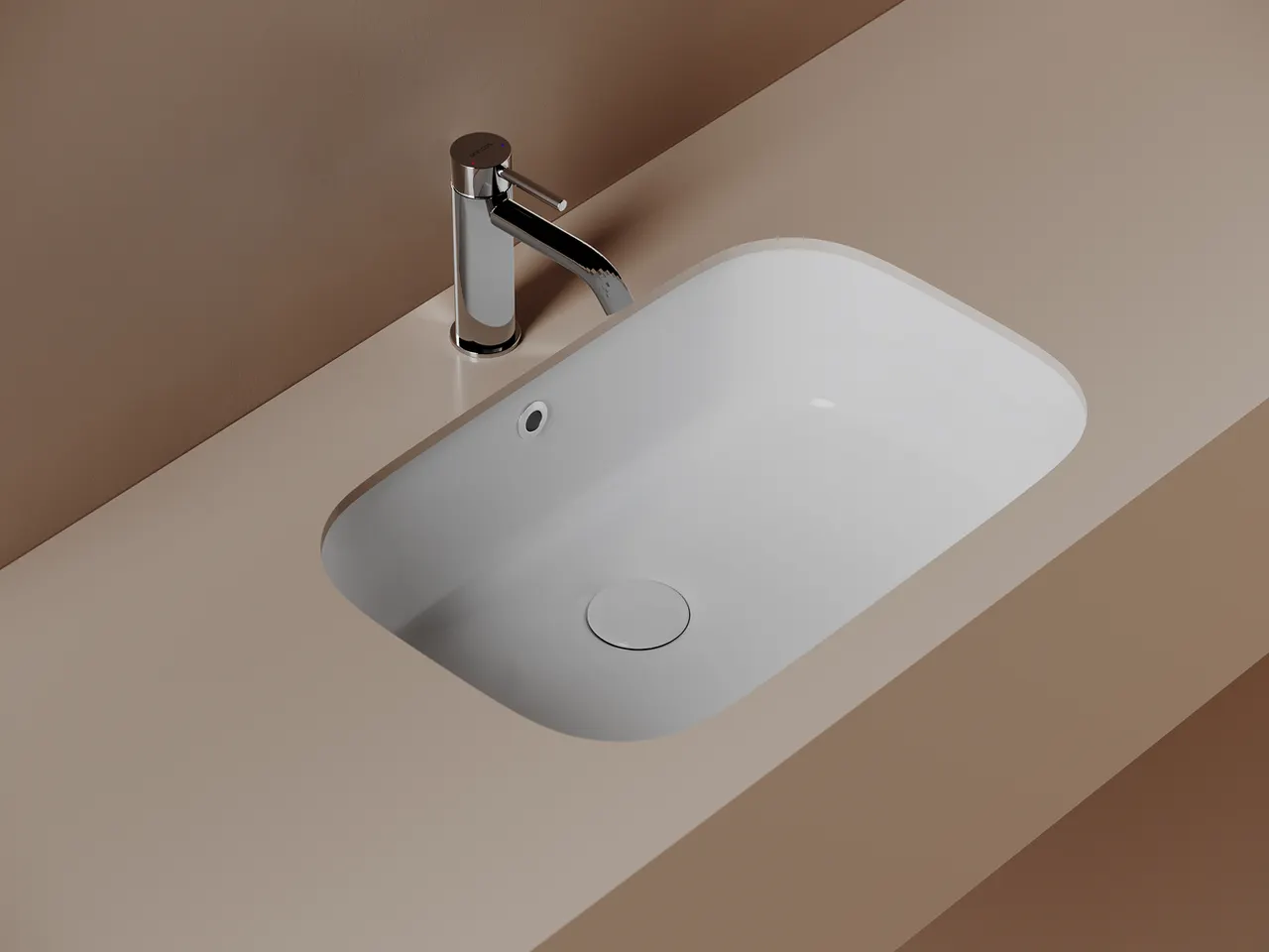 Раковина встраиваемая снизу Ceramicanova Era, c отверстием слива - перелива, 570x395x195 мм, белый, арт.CN15006 — фото 4, Раковины встраиваемые снизу