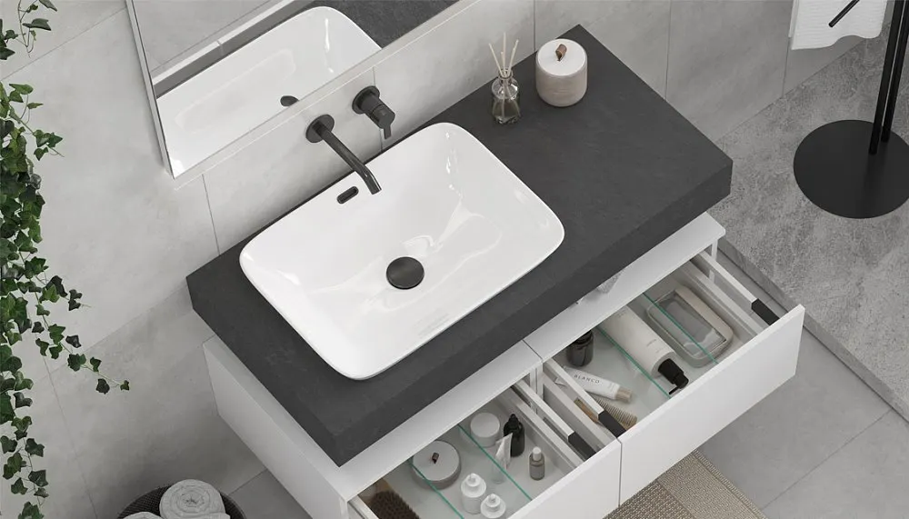 Столешница VELVEX Unit 120, графит st.UNI.120-627 — фото 4, Столешницы под раковину