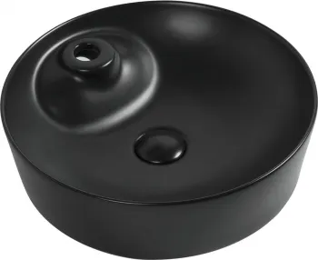 Раковина накладная Aquanet Moon-2-MB 43 черный матовый — фото 9, Раковины накладные