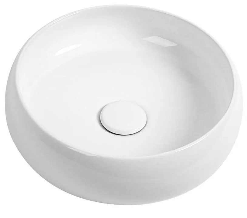 Раковина накладная Allen Brau Liberty 36 4.32001.20 белый глянец — фото 3, Раковины накладные