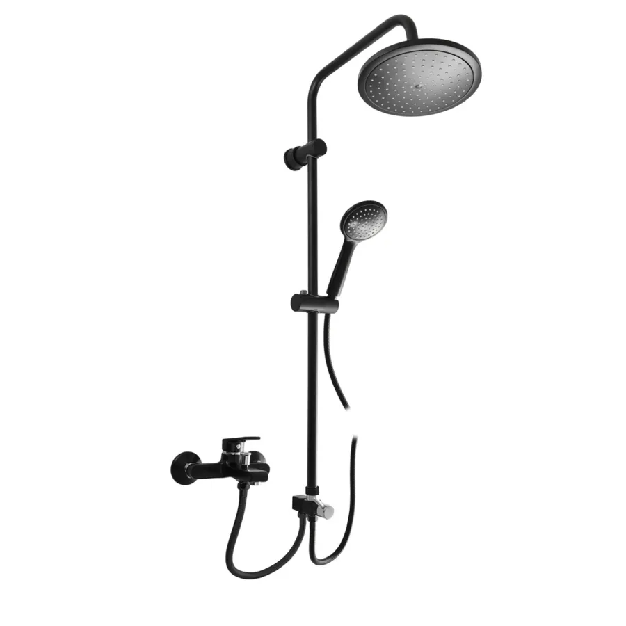 Товар: Смеситель Colorado для ванны, душевой комплект, головной душ, черный матовый/хром, CO154.5/3CMATC - фото 1 Смеситель Colorado для ванны, душевой комплект, головной душ, черный матовый/хром, CO154.5/3CMATC — фото 1, Смеситель для ванны