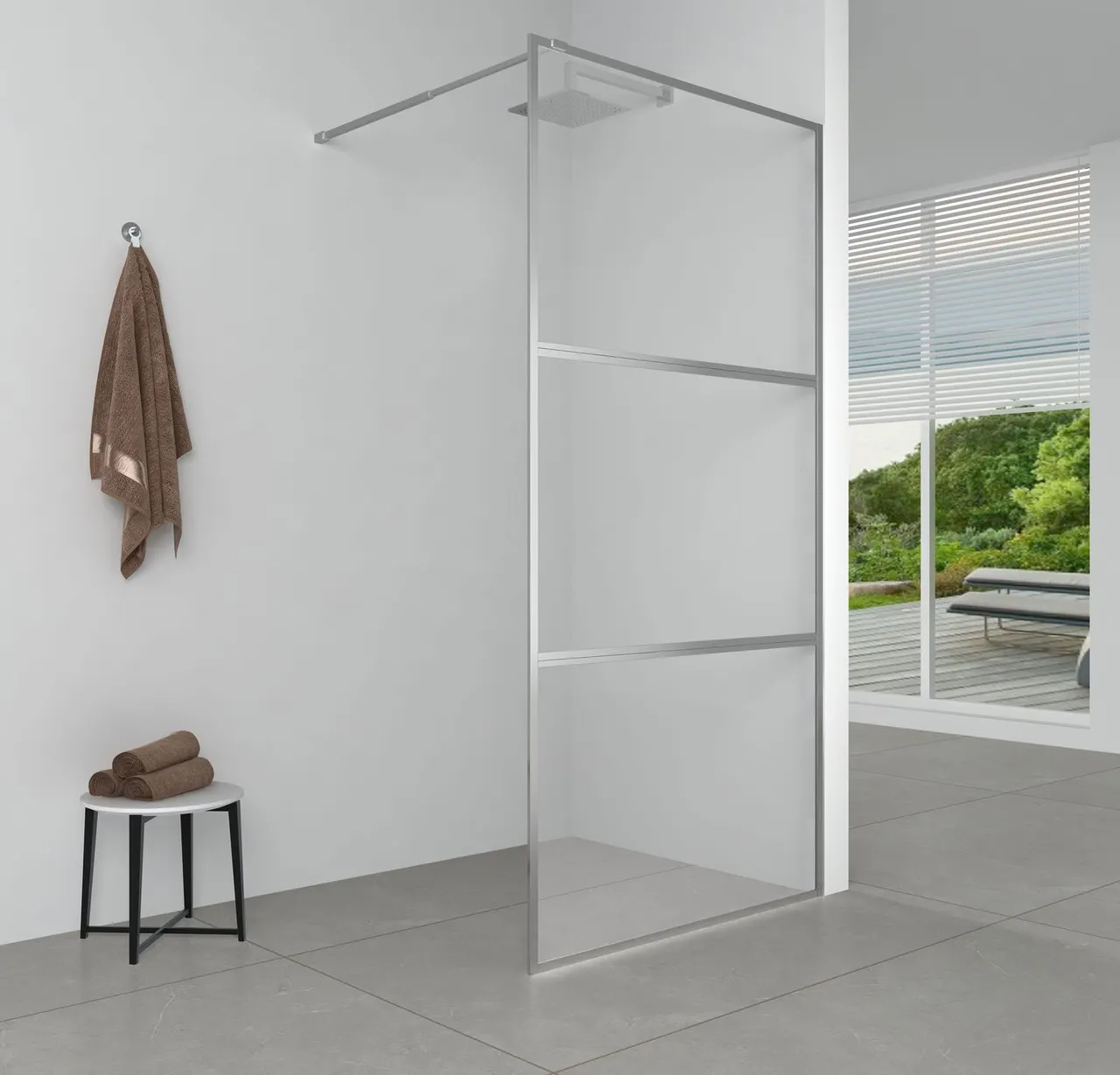 Товар: Душевая перегородка Aquanet 100x200 SW-1000CT профиль хром, прозрачное стекло - фото 1 Душевая перегородка Aquanet 100x200 SW-1000CT профиль хром, прозрачное стекло — фото 1, Душевые перегородки