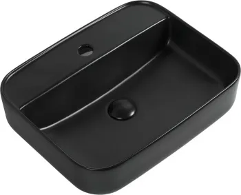 Раковина накладная Aquanet Soul-2-MB 50 черный матовый — фото 8, Раковины накладные