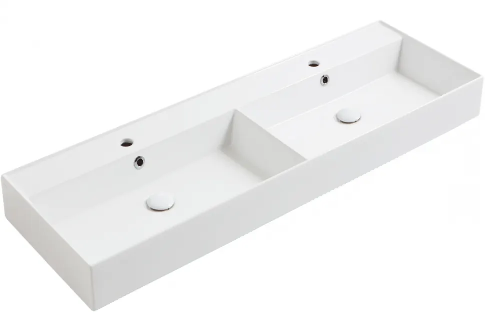 Раковина SIMAS AGILE подвесная или накладная с одним отверстием цвет белый AG141D — фото 1, Раковины накладные