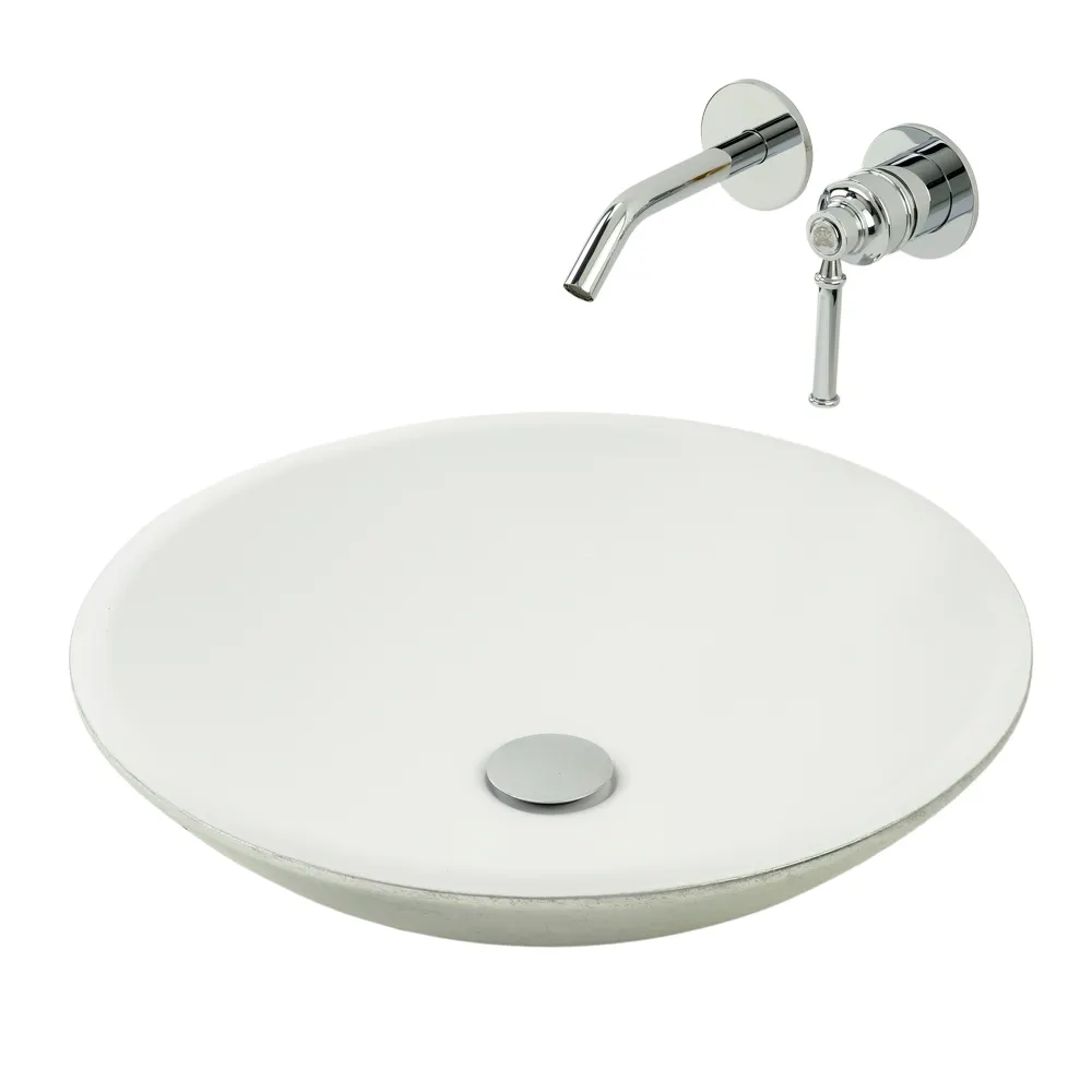 Товар: ARENA Раковина накладная круглая D46 см, белая МАТОВАЯ/серебро 31523 - фото 3 ARENA Раковина накладная круглая D46 см, белая МАТОВАЯ/серебро 31523 — фото 3, Раковины накладные