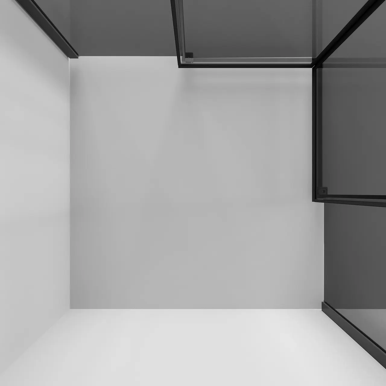 Душевое ограждение Niagara Nova NG-2829-34BLACK (90х90х195) квадрат,черный матовый,двери раздвижные,стекло тонированное,1 место — фото 6, Душевые уголки