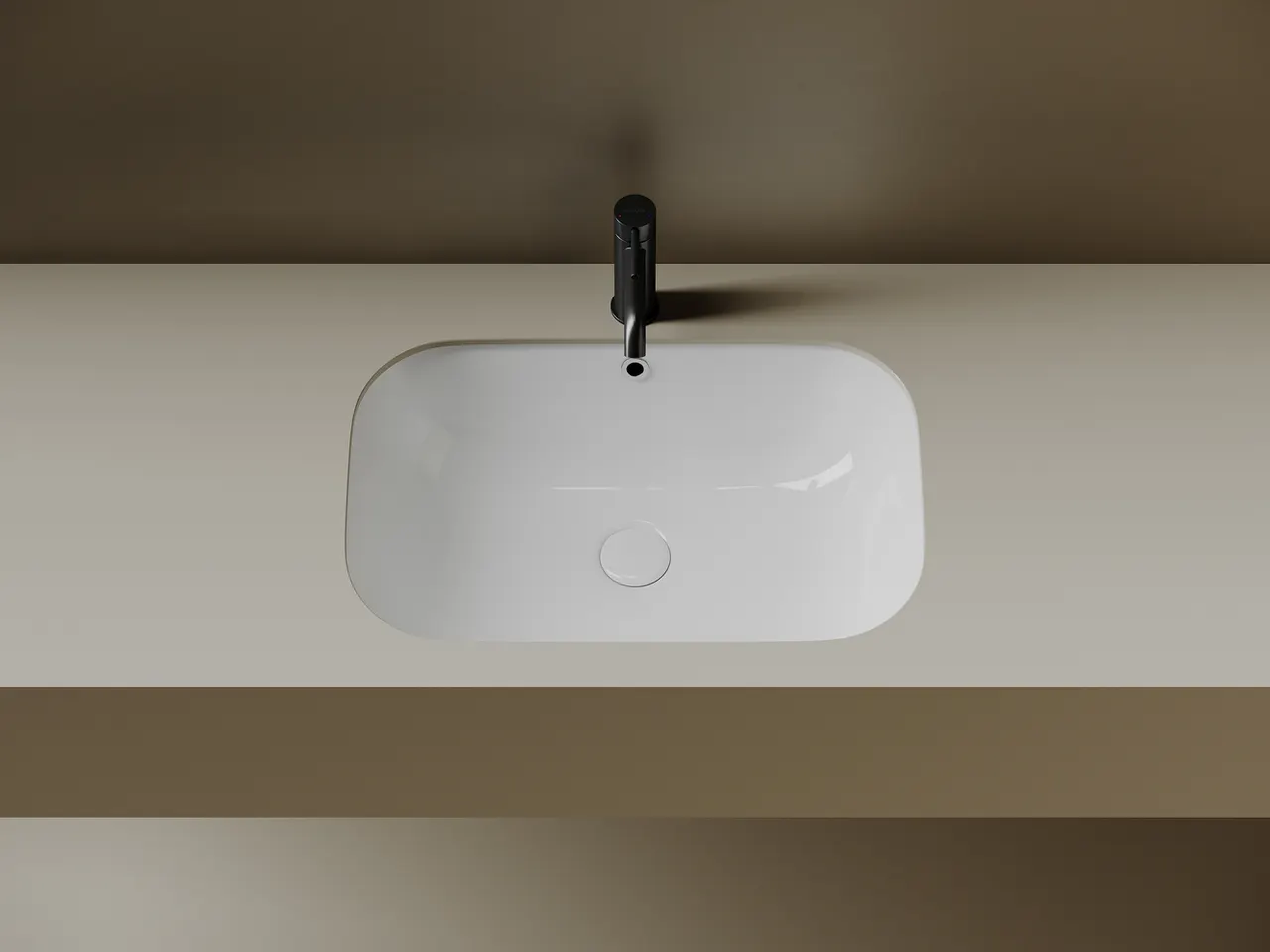 Раковина встраиваемая снизу Ceramicanova Era, c отверстием слива - перелива, 610x405x190мм, белый, арт.CN15007 — фото 5, Раковины встраиваемые снизу